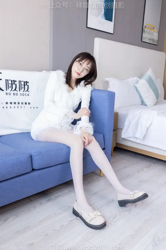 [BoBoSocks袜啵啵] NO.490 稚予-皮鞋、薄白丝（花絮版） 4